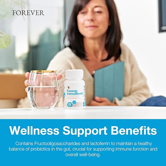 Forever Living - Forever ImmuBlend® Immune Support Supplement – Includes Botanicals, Vitamins D & C, Maitake & Shiitake Mushrooms – 60 Tablets