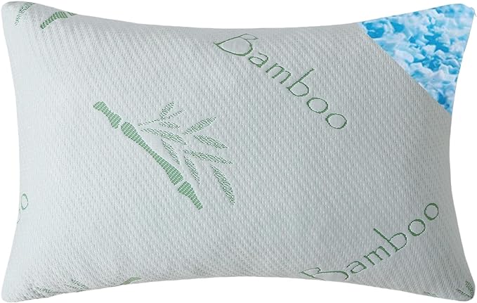 Single Memory Foam Pillows King Size Set of 1, Cooling Rayon Pillow with Breathable Cover, Bed Pillow for Sleeping 1 Pack, Firm Adjustable Pillow for Neck Support, Hotel Quality Rest Pillow 20" x 36"