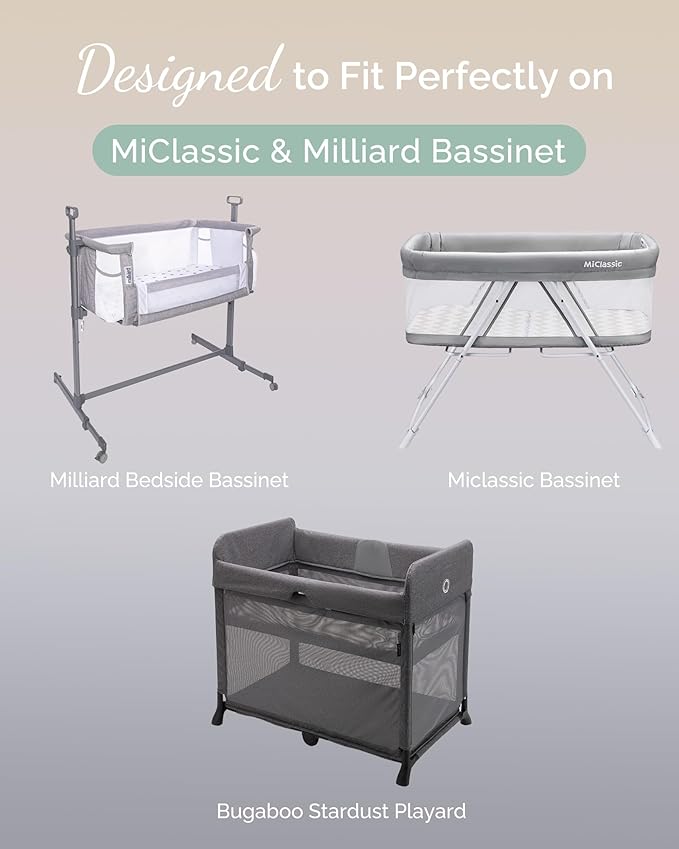 Bedside Sleeper Bassinet Sheets 35x20 for Mi, Milliard Bassinet and Large Bedside Sleepers - Buttery Soft, Premium Stretchy Jersey Knit Sheets - Burnt Orange+Mustard Yellow+ GrayGray, 3 Pack