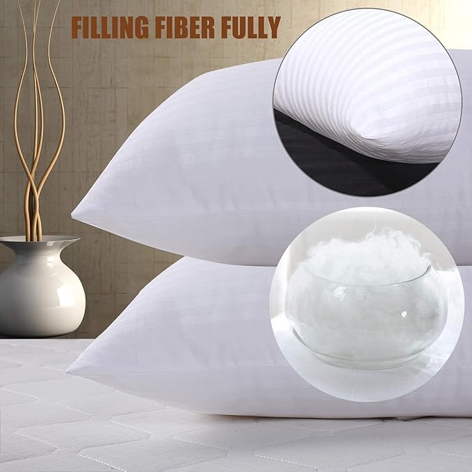 tuphen-Bed Pillows for Sleeping 2 Pack, Cooling Gel Pillows, Ultra Soft Breathable Down Alternative Pillows, Hotel Luxury Collection Pillows for Back, Stomach or Side Sleepers (Standard (Pack of 4))
