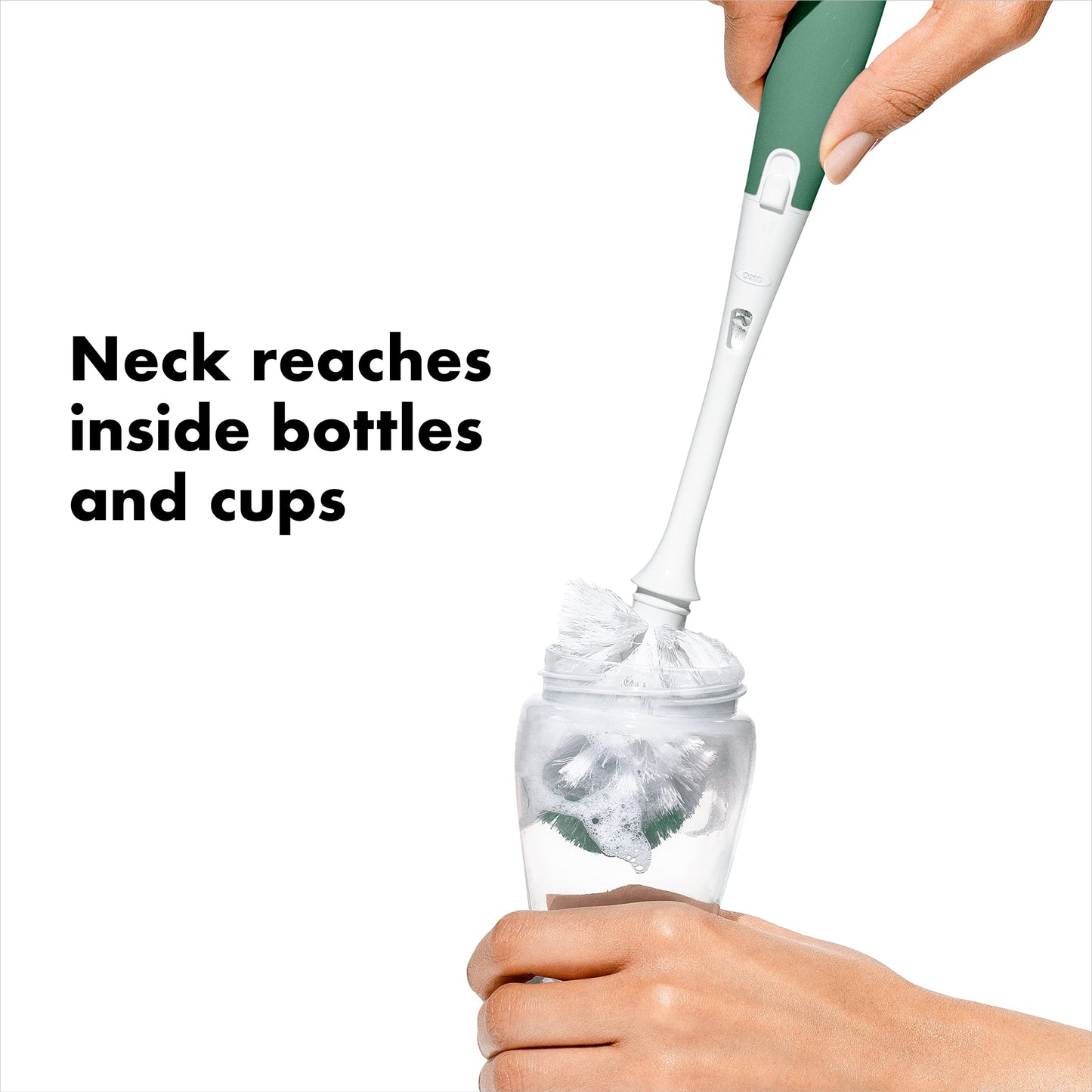 OXO Tot Bottle Brush with Nipple Cleaner and Stand - Sage