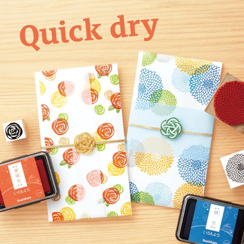 IROMOYO Stamp PAD, Traditional Japanese Ink Colour, Oil-Based Ink pad - Pale Pink