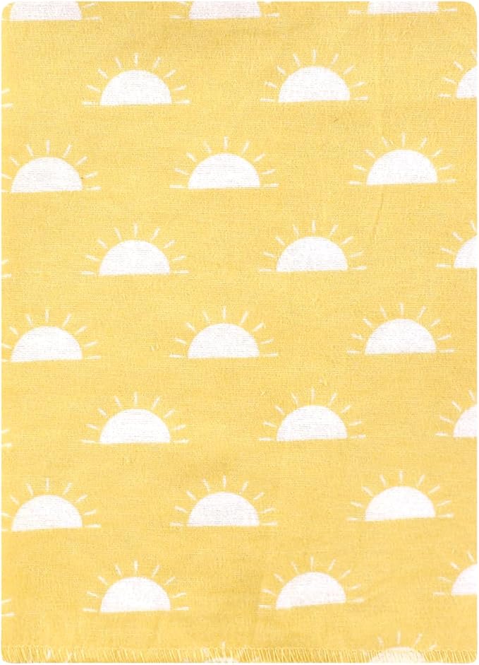 Luvable Friends Hudson Baby Flannel Burp Cloths 12pk, Sunshine