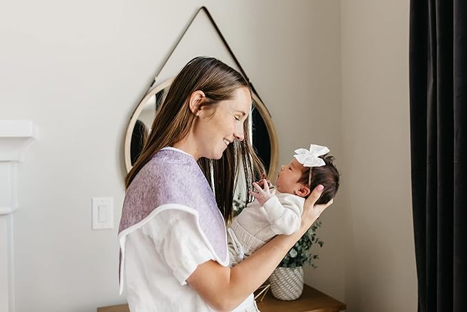 Copper Pearl Premium Baby Burp Cloths - 3-Pack Large Cotton Burp Cloths, Extra Soft Spit Up Rags with 3 Absorbent Layers, Perfect for Baby Boy and Baby Girl Gifts (21" x 10" Size, Lacie Set)