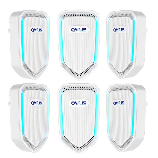 6Pack Air Ionizer Plug In, Filterless Home Negative Air Purifier, Quiet Air Freshener Portable Cleaner for Odors Smoke Dust, Air