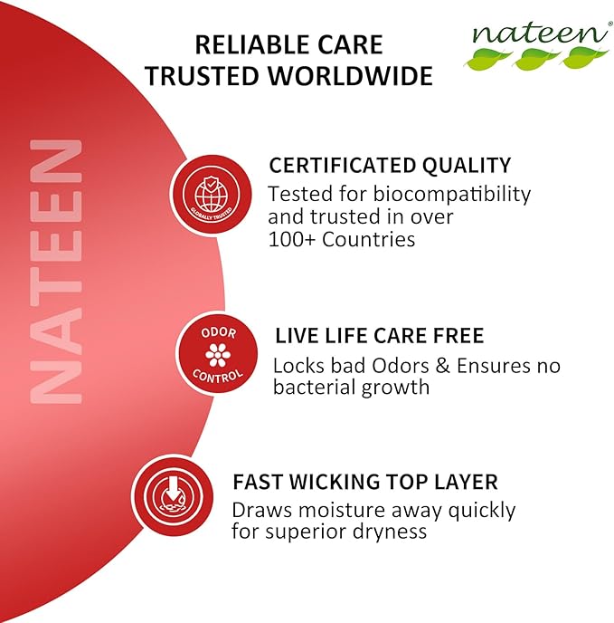 Nateen Combi Plus Adult Diapers with Tabs for Women and Men, Extra Absorbency Disposable Incontinence Briefs, Leakproof and Skin-Friendly Incontinence Underwear.Large, 10Count