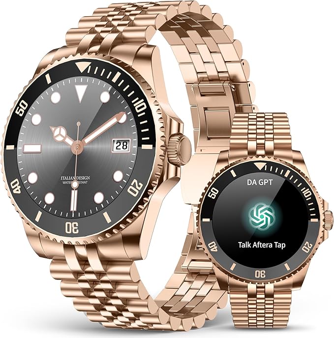 2025 DA GPT Smart Watch for Men,1.19-inch AMOLED Display, 24/7 Heart Rate, Blood Oxygen, Blood Pressure, Sleep Monitor, 10...