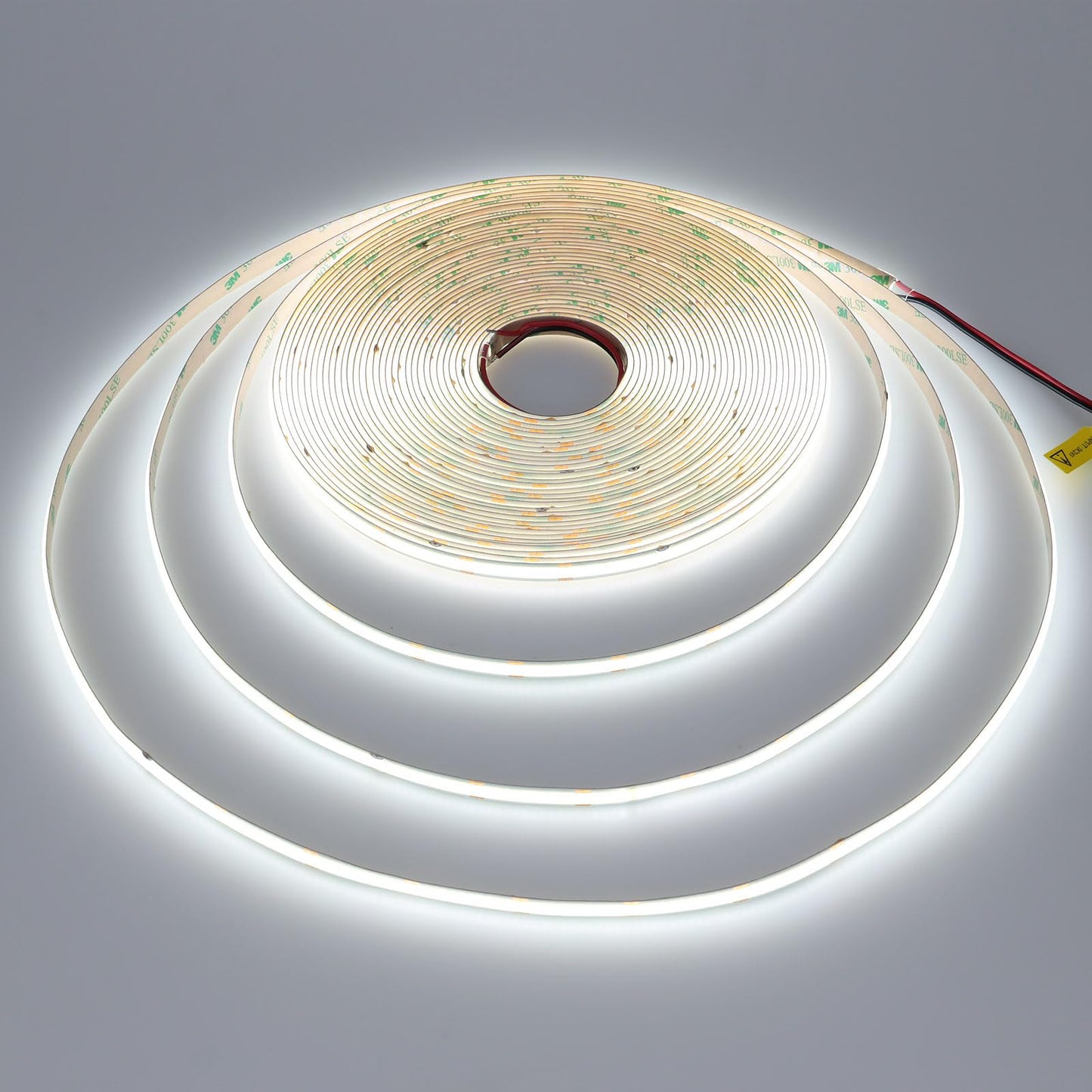 KXZM 49.2ft/15M DC 24V COB LED Strip Light Cool White 6000K 5760LEDs CRI 93+ 11000lm Uniform Glow IP20 Not Waterproof Flexible LED Tape Lights for DIY Cabinet Bedroom Home Decor(No Power Supply)
