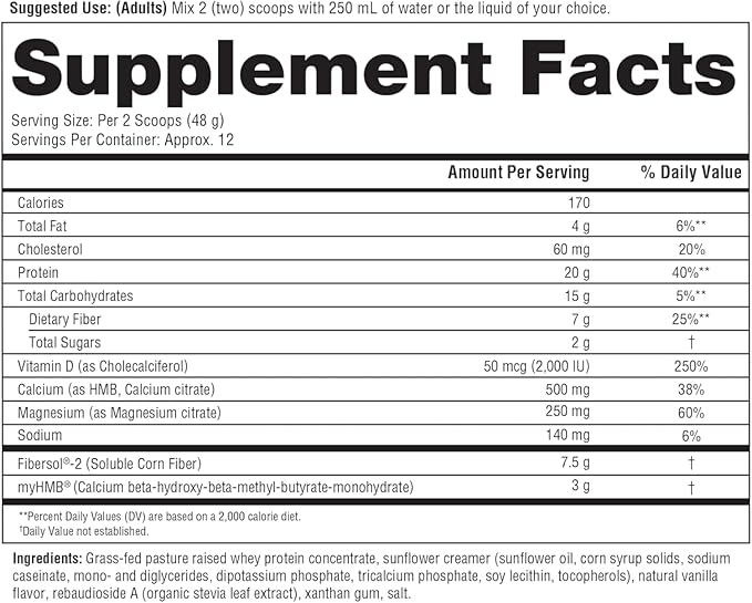 Youtheory Muscle Guard Protein GLP-1 Support - Whey Protein Powder Supplement - for GLP-1 Users - Supports Muscle & Bone - with myHMB, Calcium & Vitamin D - 20.5 oz Powder