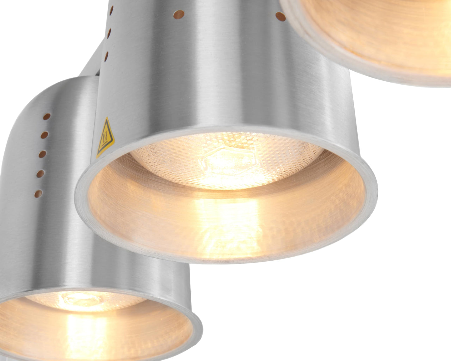 Kratos Bulb Warmer, Three Bulb Heat Lamp for Food, Silver, 120V, 750 Watts, Countertop Electric Food Warmer for Restaurants (31M-005)
