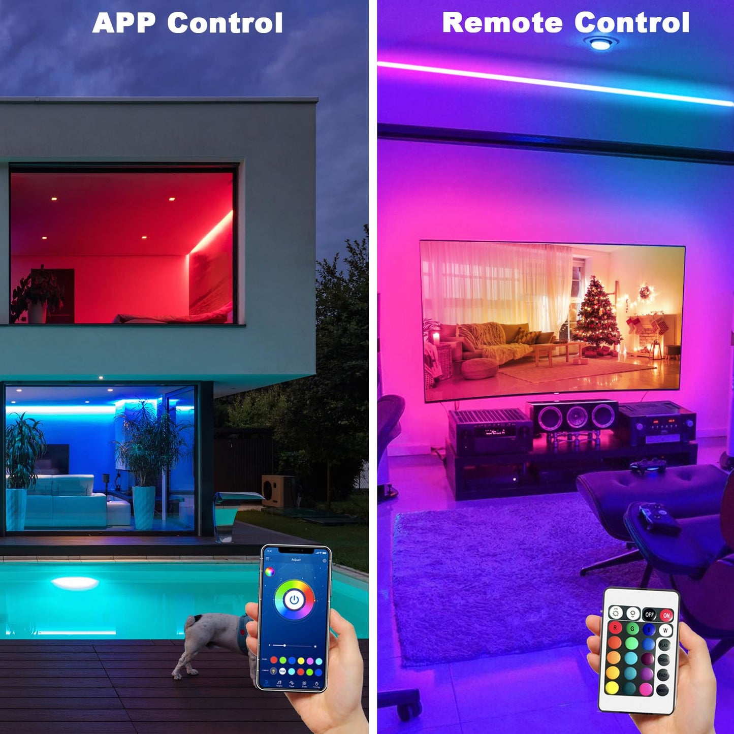 dalattin LED Strip Lights 400ft, Multicolor, Bluetooth App Control, Music Sync, Model TCF0243124G-JA01-AUS-A1