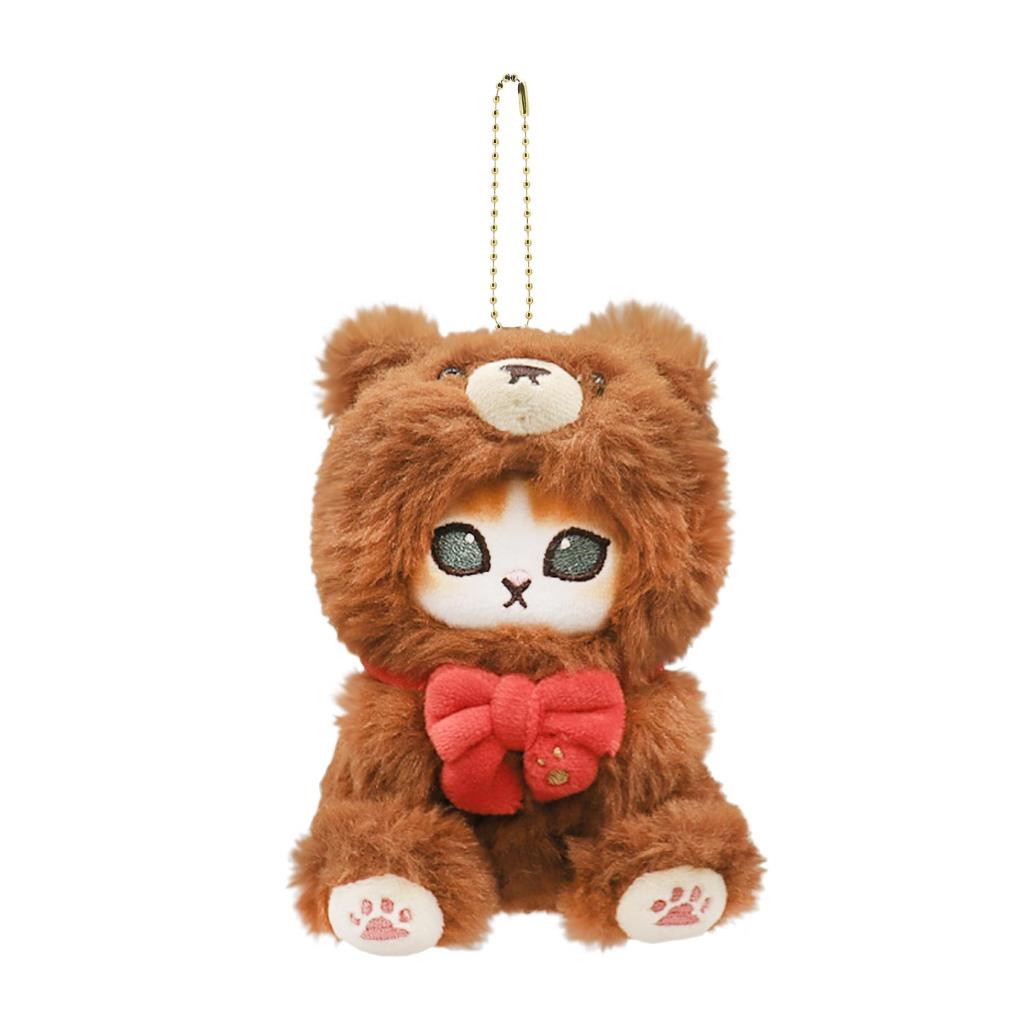 Unique Teddy Bear Shark Cat Plush Keychain – Bag & Purse Charm, for Shark Cat Lovers (Brown)