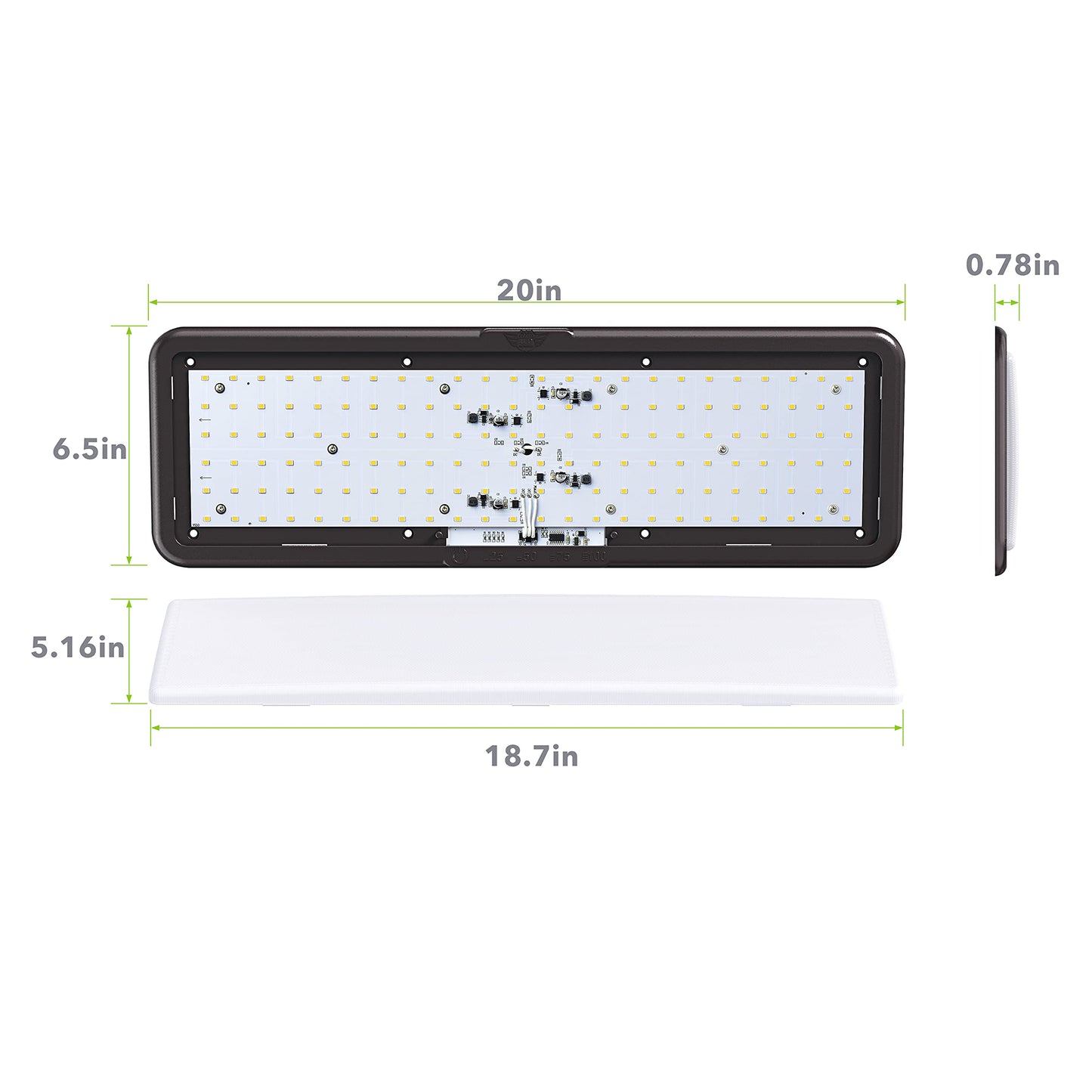 Leisure Led Rv Ceiling Light Fixture, 1450 Lumen, Touch Dimmer, 12V Natural White, Burnt Bronze, 1-Pack