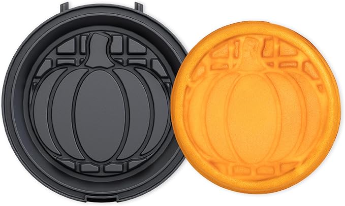 Pumpkin Waffle Maker Plates 4", Easy Release, Dishwasher Safe, Nonstick Halloween Waffle Plates for KEINVE Waffle Maker (228AK)
