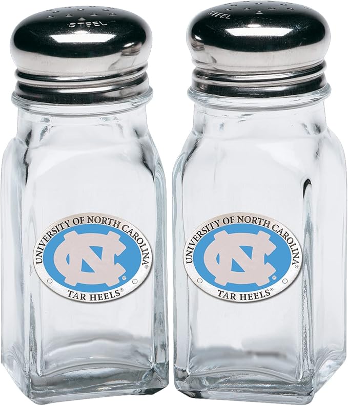 Heritage Pewter North Carolina Salt and Pepper Shaker Set of 2 Bottles | Expertly Crafted Pewter Glass