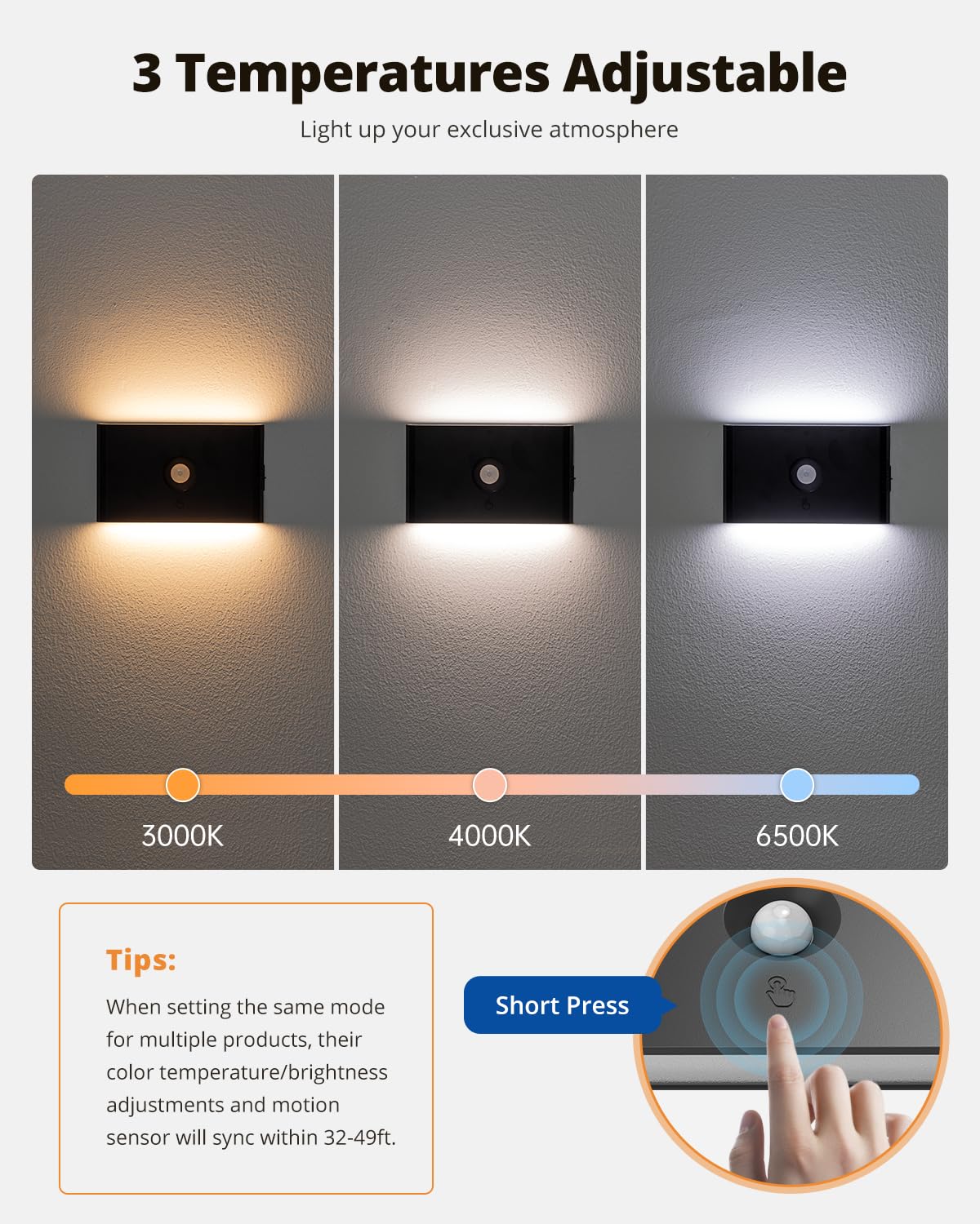 Wowatt 6 Packs Rechargeable Motion Sensor Stair Light Black (Magnetic Mounting Design)(Sensor Modes Available)(Lighting Dimmable) Battery Night Lights For Stairway  Hallway  Bathroom
