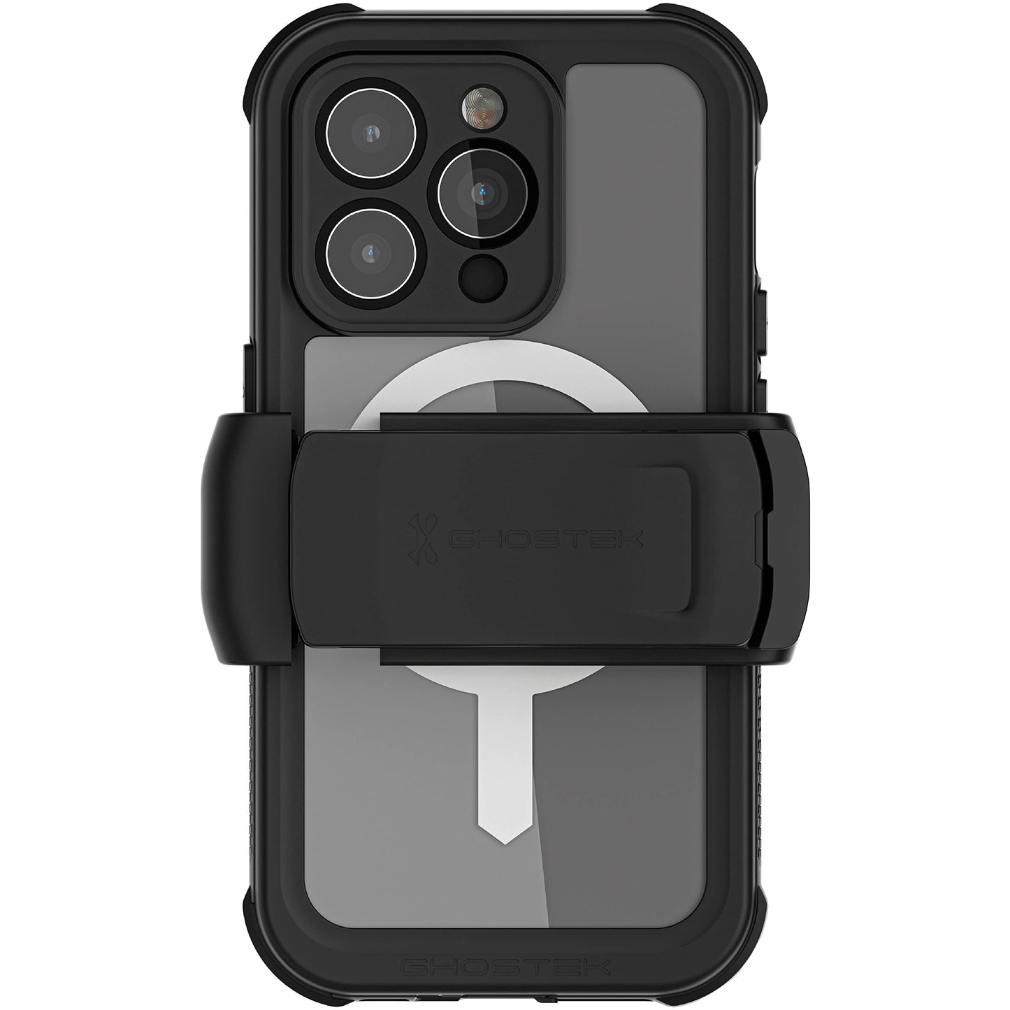 Ghostek Nautical Waterproof Iphone 14 Pro Case With Screen Protector, Belt Clip, Magsafe Built-In Shockproof Bumper Heavy Duty F