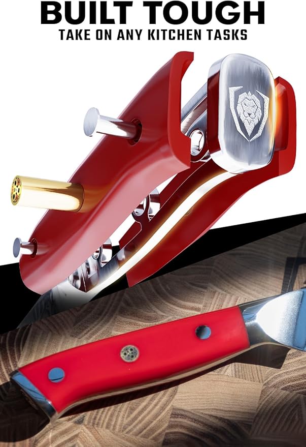 Dalstrong Paring Knife - 3.5 inch - Shogun Series - Damascus - Japanese AUS-10V Super Steel Kitchen Knife - Vacuum Treated - Crimson Red ABS Handle - Razor Sharp Cooking Chef Knife - w/Sheath