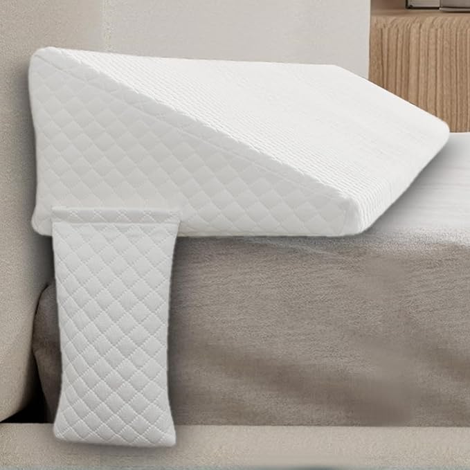 JJDANFILL King Size Bed Wedge Pillow Plus for Sleeping, Headboard Pillow/Bed Gap Filler/Mattress Wedge Close The Gap (0-8"), Between Your Headboard and Mattress. (76"*10"*6")
