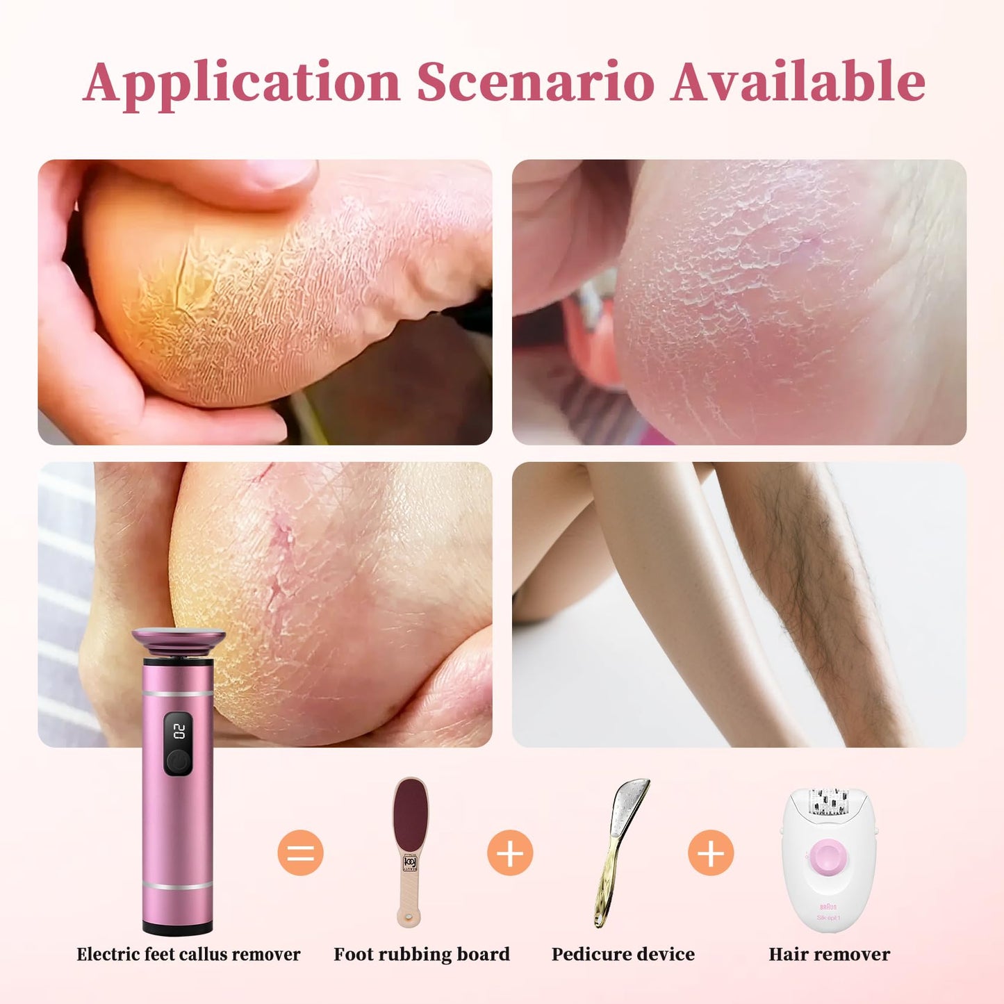 Electric Foot Callus Remover for Feet Pedicure Tools for Feet Callus Remover Foot File Electric Foot Callus Remover Pedicure Too