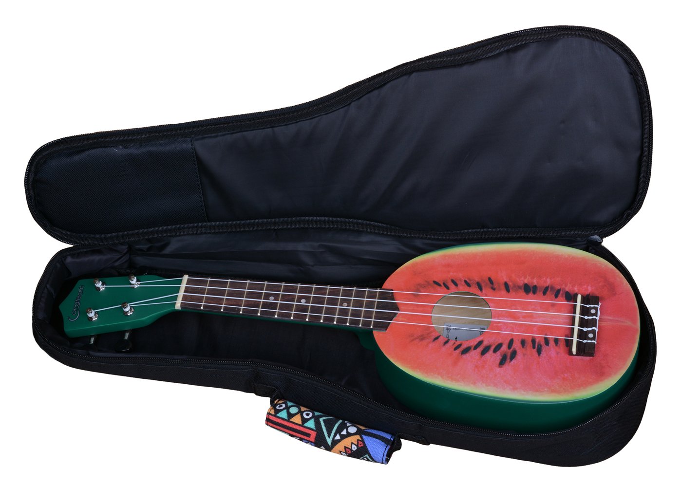 Hot Seal 10Mm Sponge Padding Waterproof Durable Colorful Conventional Ukulele Case Bag With Storage (21 Inch, Blue-Graffiti No.1