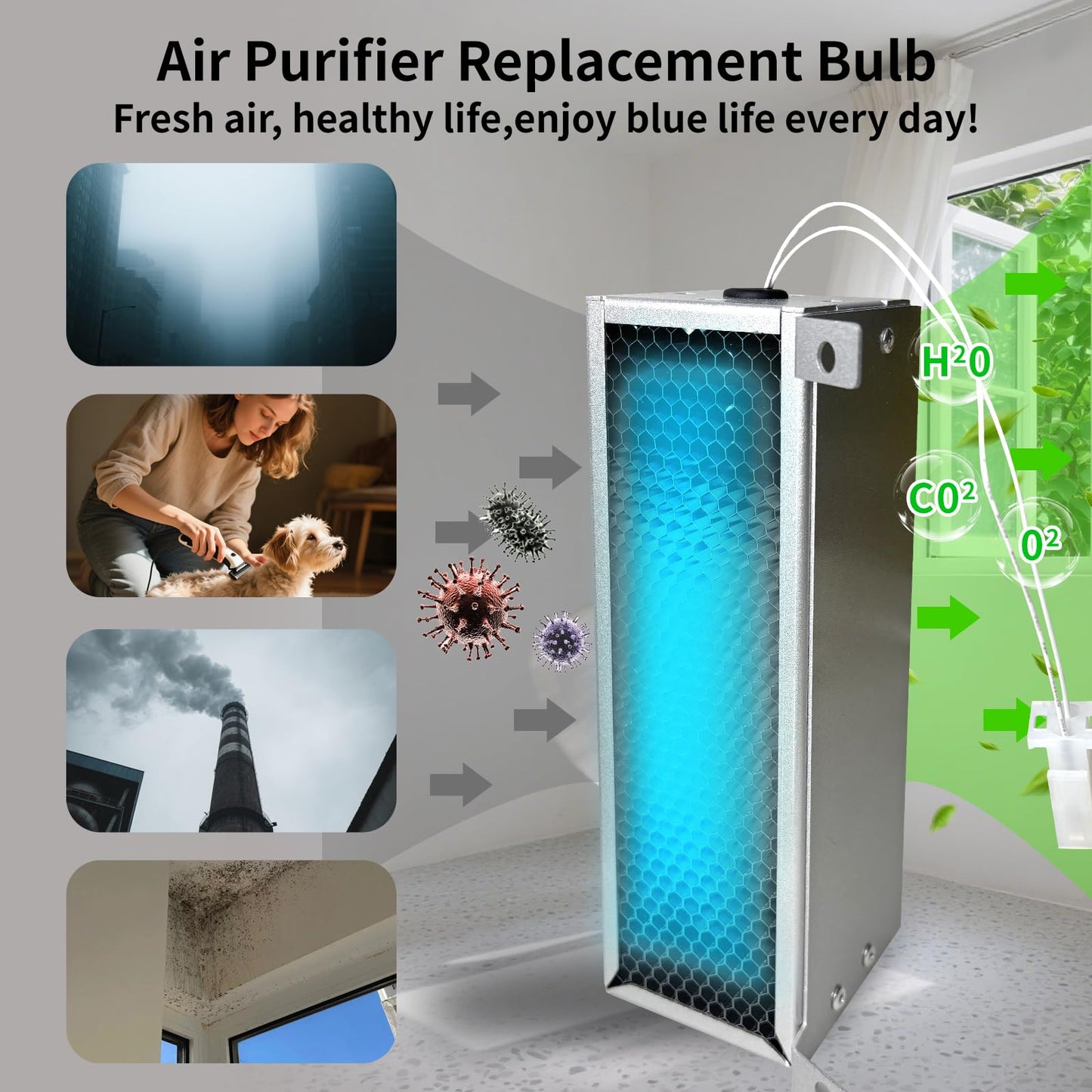 AIRBABY RCI Cell Compatible with Ecoquest Fresh Air 2, 3 Series, Fresh Air Space 、Surround and Everest、GT 3000 ，PureAir 3000 ，2025 Upgraded Version(NOT for Vollara Air & Surface Pro Models)