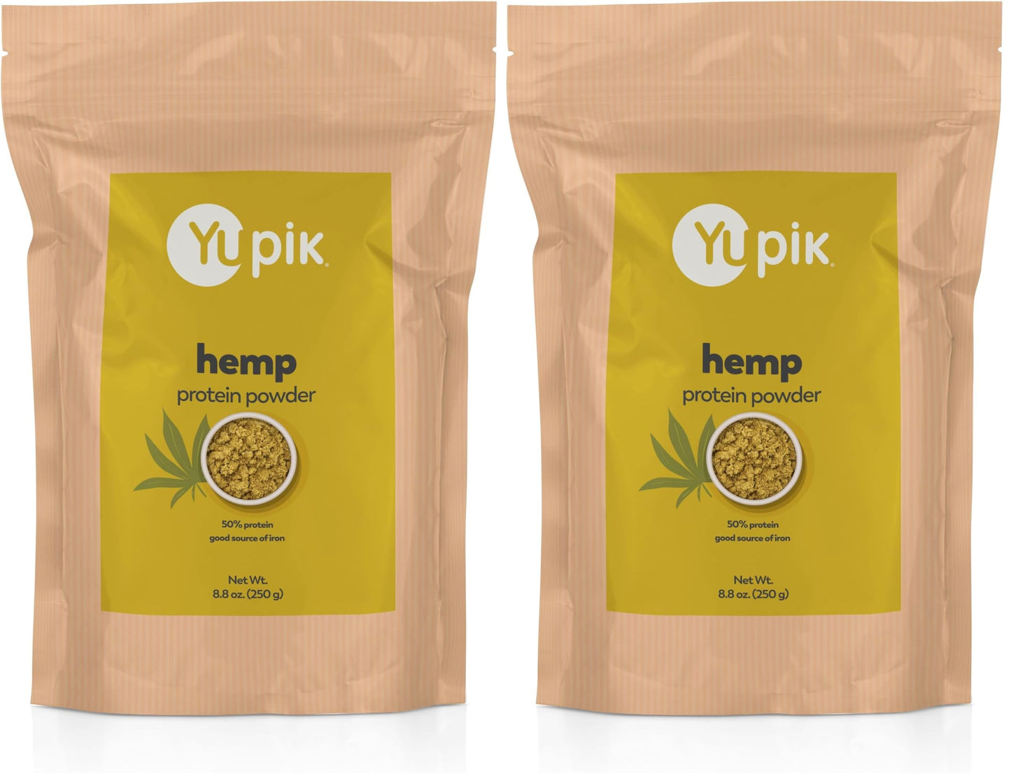 Yupik Powder, Hemp Plant Protein 50%, 8.8 Ounce (Pack of 2)