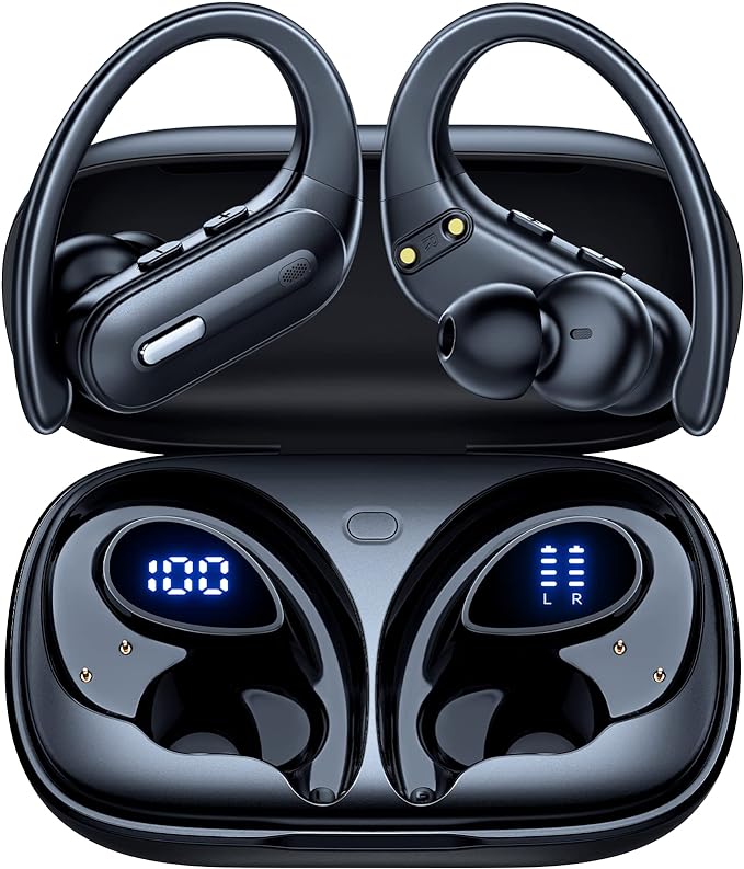 Active Noise Cancelling Wireless Earbuds Bluetooth Headphones 90 Hrs Playtime Ear Buds with Hi-Res Stereo Deep Bass Power ...