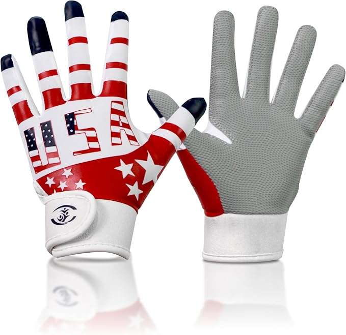GOWISDOM Youth Baseball Batting Gloves,Softball Batting Gloves Grip Sports Kids Boys Girls Batting Gloves Super Grip for E...