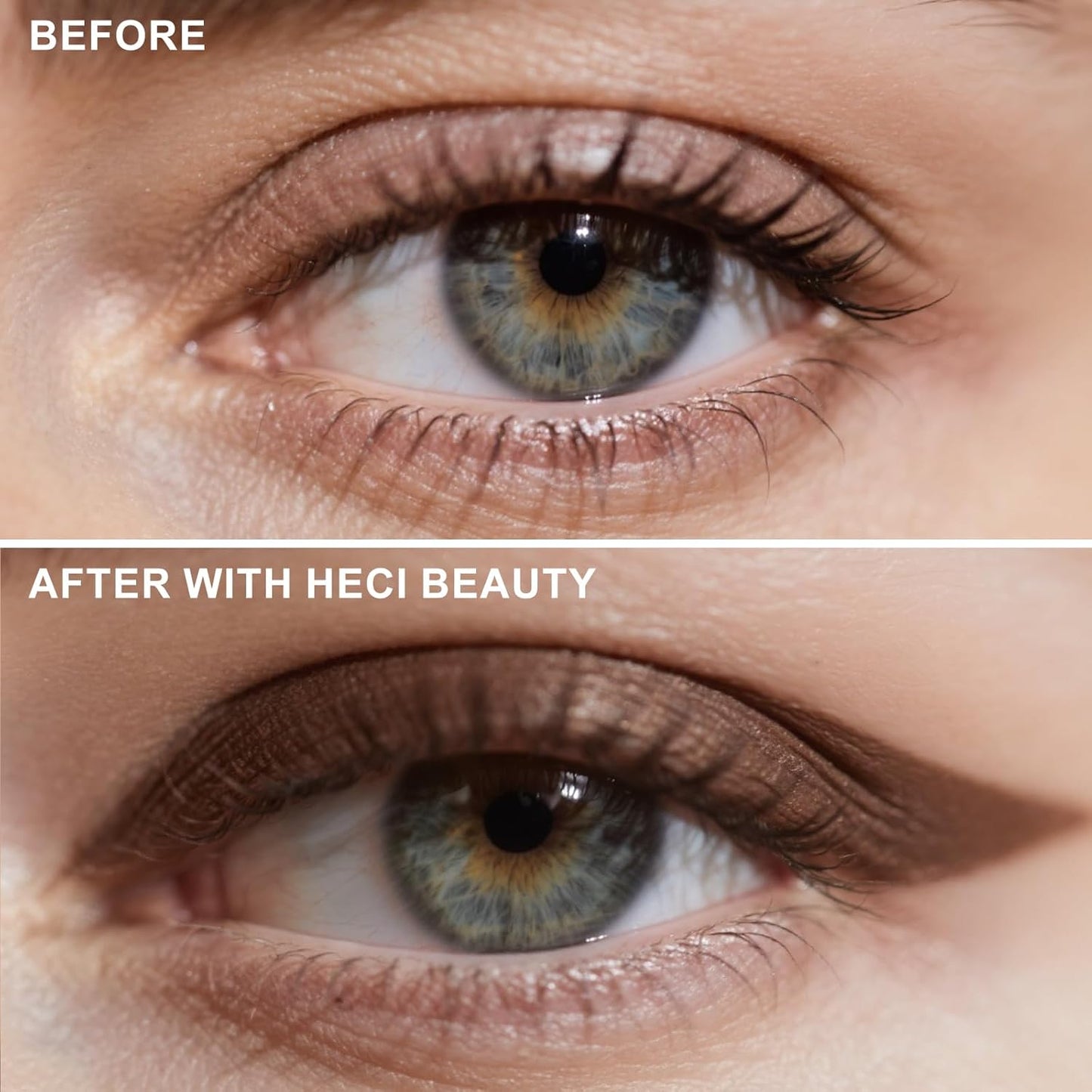 Mechanical Gel Eyeliner Pencil with a High-Pigment, Waterproof & Smudge-resistant, Glide Tip Eye Makeup with Up to 24HR Wear, Waterline Eye Liner with Built-in Sharpener (Brown)