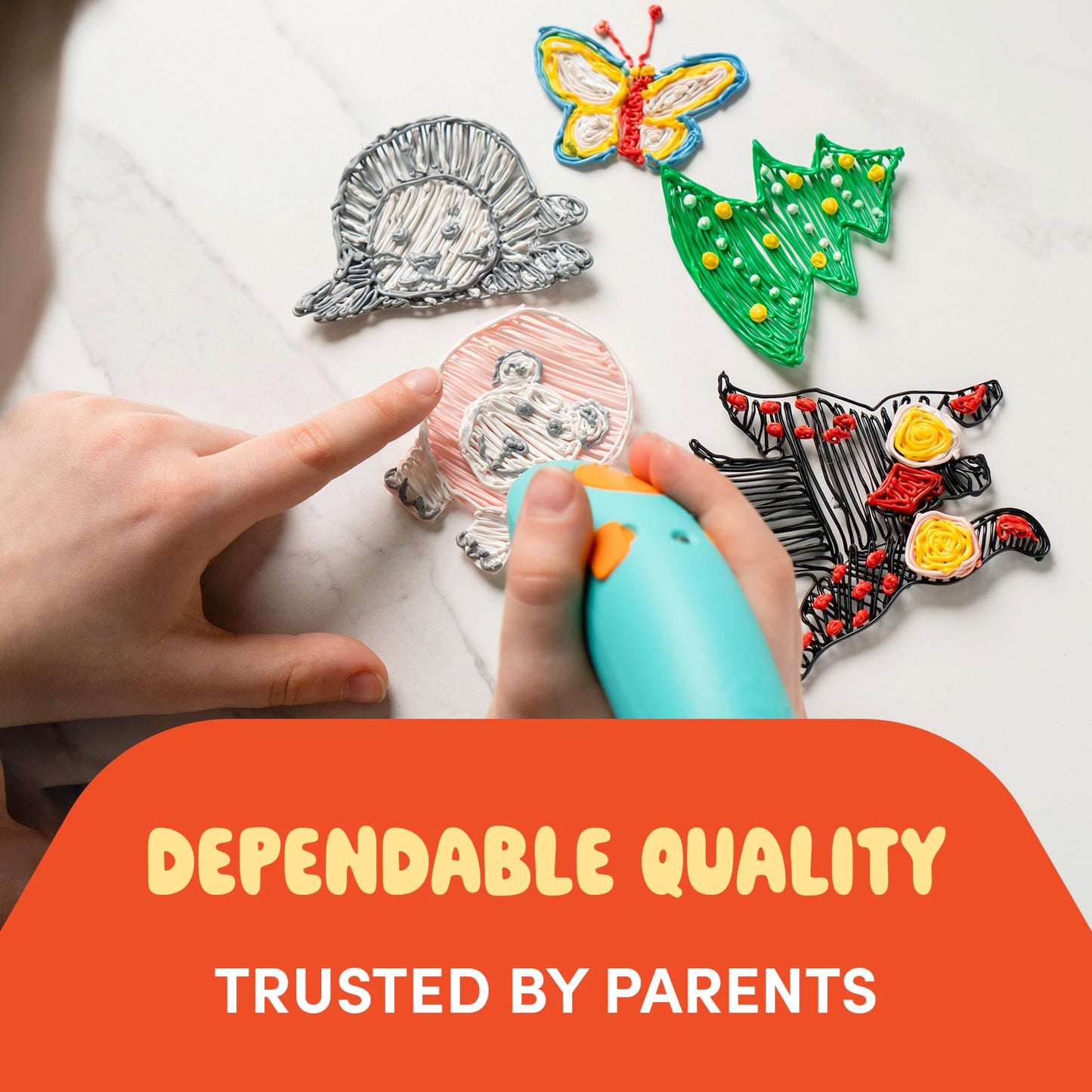 300 x ORKAN 3D Pen Filament Refills | Only Compatible with The 3Doodler Start+ | 15 Rainbow Colors | 6" x 2.5mm PCL Eco-Filament Strands | Safe for Kids | Only for 3Doodler Start+ 3D Pen