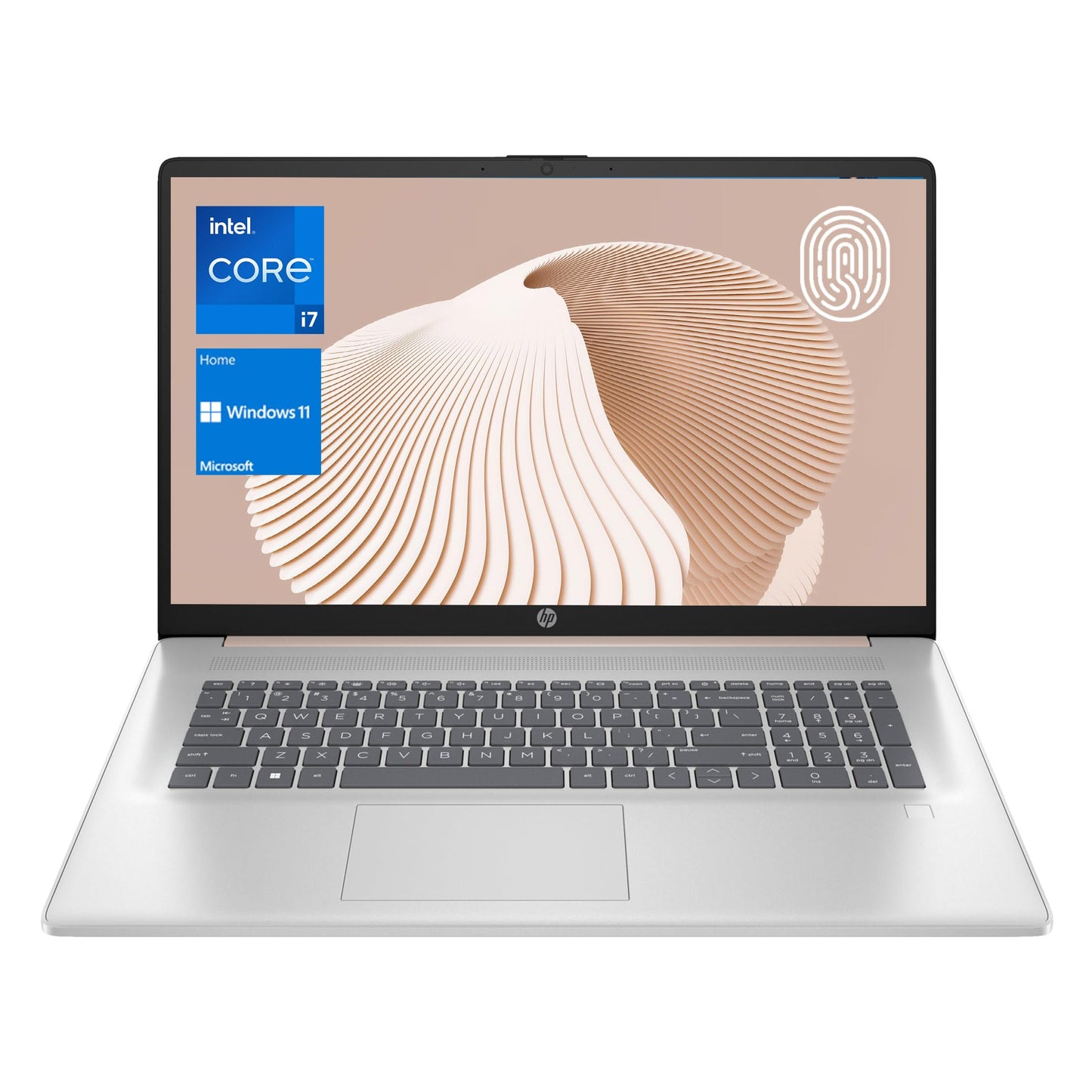 Hp Essential Daily Traditional Laptop, 17.3 Fhd Display, Intel Core I7-1355U, 16Gb Ram, 1Tb Ssd, Fingerprint Reader, Backlit Key