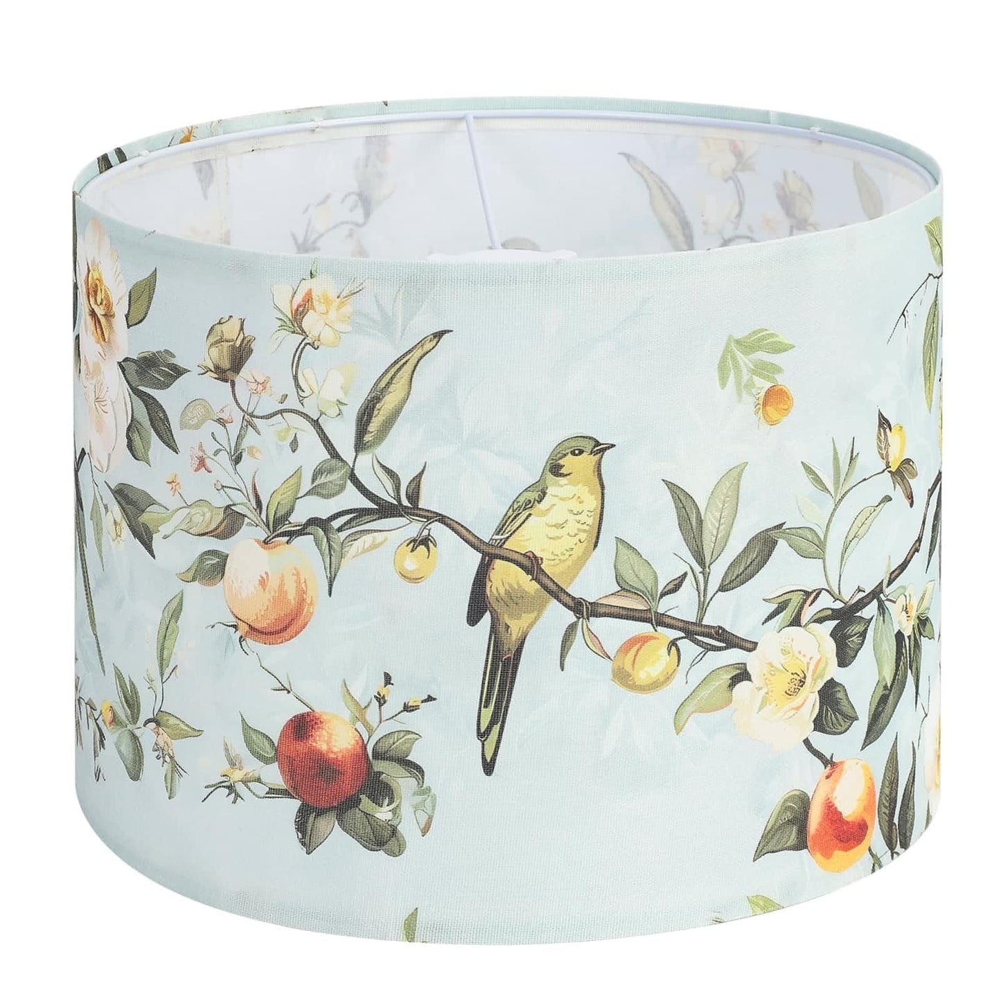 Haultop Small Table Lamp Shade, Fabric, Floral and Bird Print, 8.7x8.7x7.9in, Multicolour A, 1 Pack