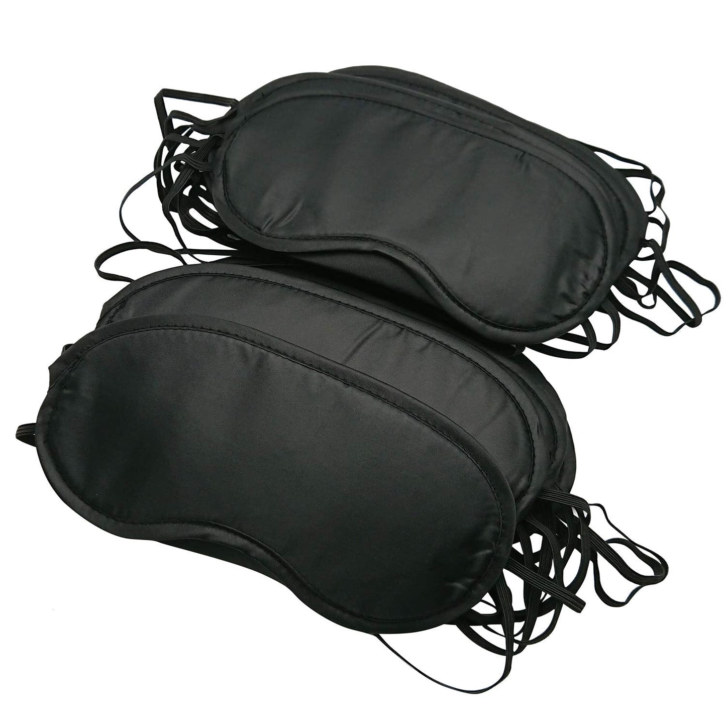 12 Pcs Eye Mask Sleep Blindfold with Nose Pad and Elastic Strap for Travel Sleep, Game Sleeping, Black