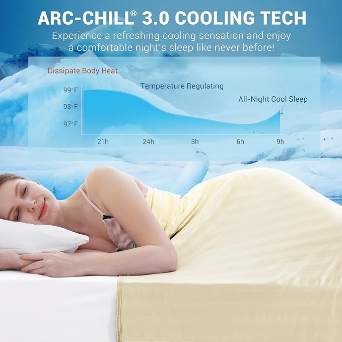 Elegear Revolutionary Cooling Throw Blanket, Absorbs Heat to Keep Body Cool for Night Sweats, Double Sided Arc-Chill3.0 Cooling Fiber Q-Max>0.5, Lightweight Summer Cold Blankets for Sleeping 51“ x 67”