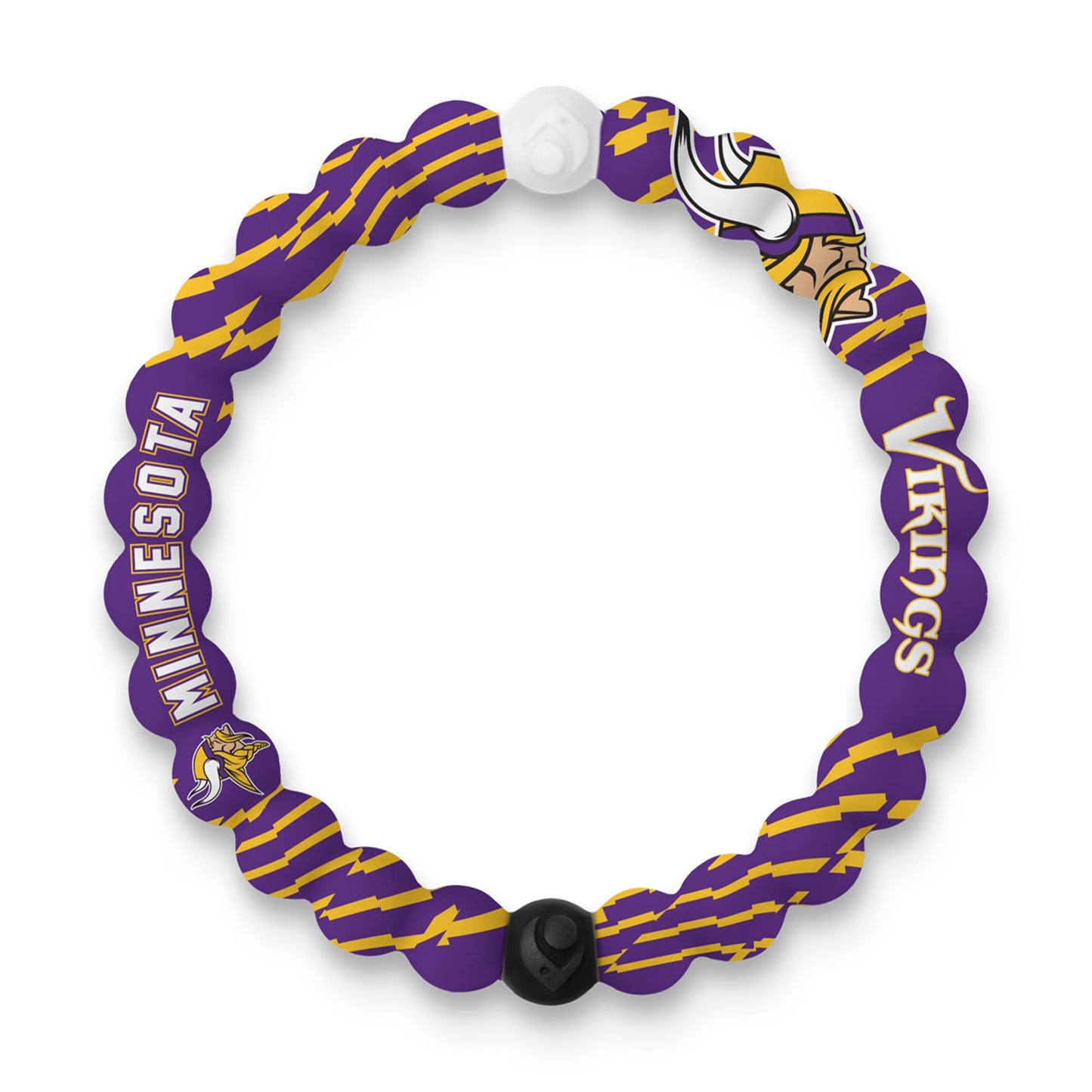 Lokai NFL Football Collection Silicone Beaded Bracelet, Minnesota Vikings Home Field (Large) - Beaded Bracelet for Women & Men,