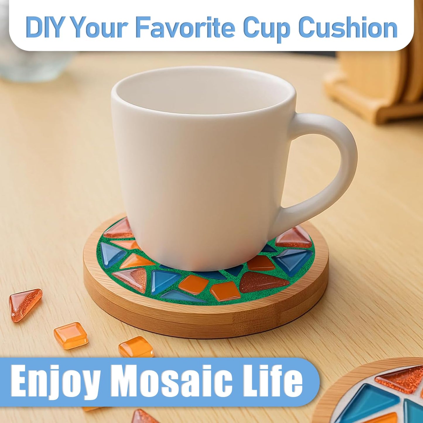 Mosaic Crystal Grout, Mosaics Tile Tools, Mosaic Tile Accessories – Essential for Handmade Grouting and Perfect for DIY Craft Projects (Green, 8.8oz)