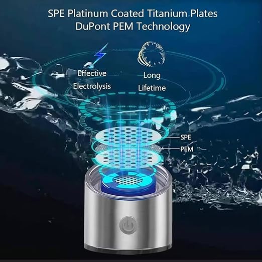 Hydrogen Water Bottle Generator - Portable Hydrogen Water Bottle, Hydropure Hydrogen Water Bottle, Ion Hydrogen Water, Water Ionizer Machine for Home, Purify Hydrogen Water Bottle, Oxygen Water