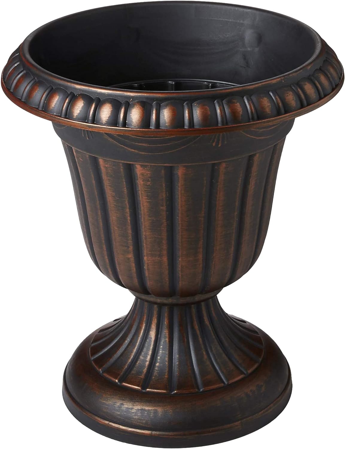 PL20CP Classic Traditional Plastic Urn Planter Indoor/Outdoor 10" x 12", Brushed Copper