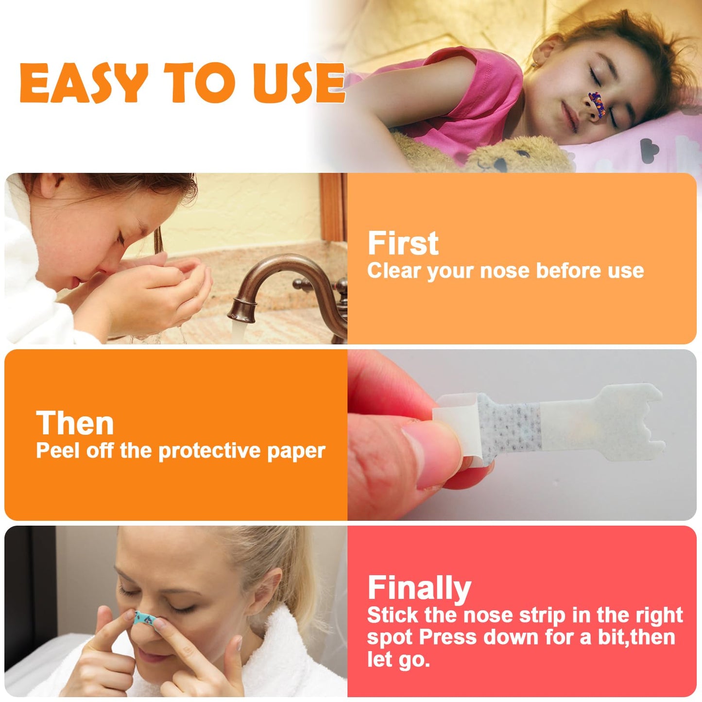 30pcs Small Size Kids Nasal Strips 1.73*0.55" Nose Strip for Kids, Extra Strength Nose Strips for Breathing,Kid Nasal Congestion Relief Nose Tape,Breathe Snoring Strip Snore Sleep Tape for Children