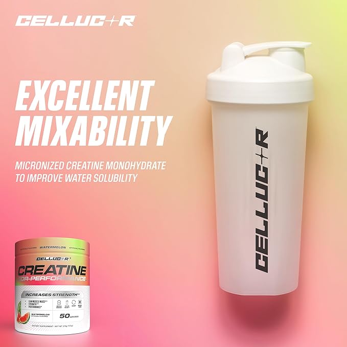 Cellucor Creatine Powder, Watermelon Flavor - Increases Strength, Lean Muscle Mass & Endurance, Micronized Creatine for Fast Absorption, 5g Creatine per Serving, 50 Servings