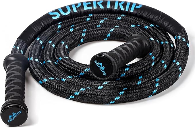 Supertrip Upgraded Weighted Jump Rope for Fitness Men Women Second Generation 360 Rotating Handles, 3.21LBS 3.38LBS 3.41LB...