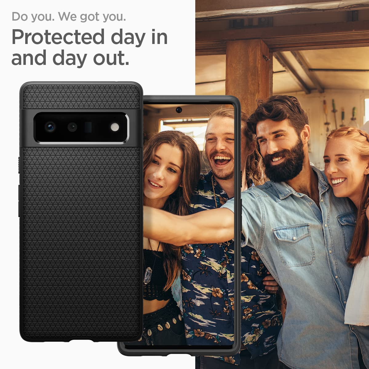 Spigen Liquid Air Designed For Google Pixel 6 Pro Case (2021) - Matte Black