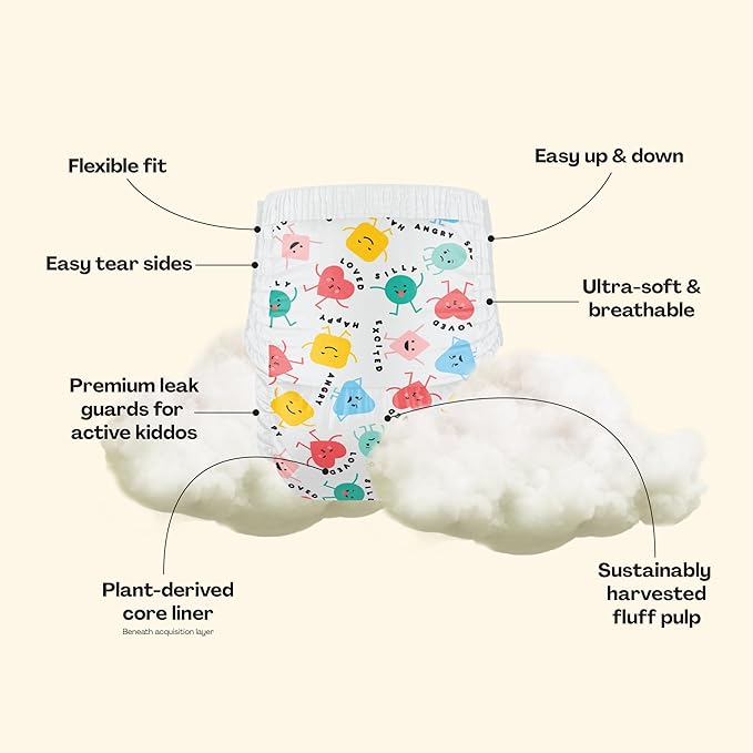 Hello Bello Training Pants, 2T-3T | All About Feelings | 24 Count, Pack of 4