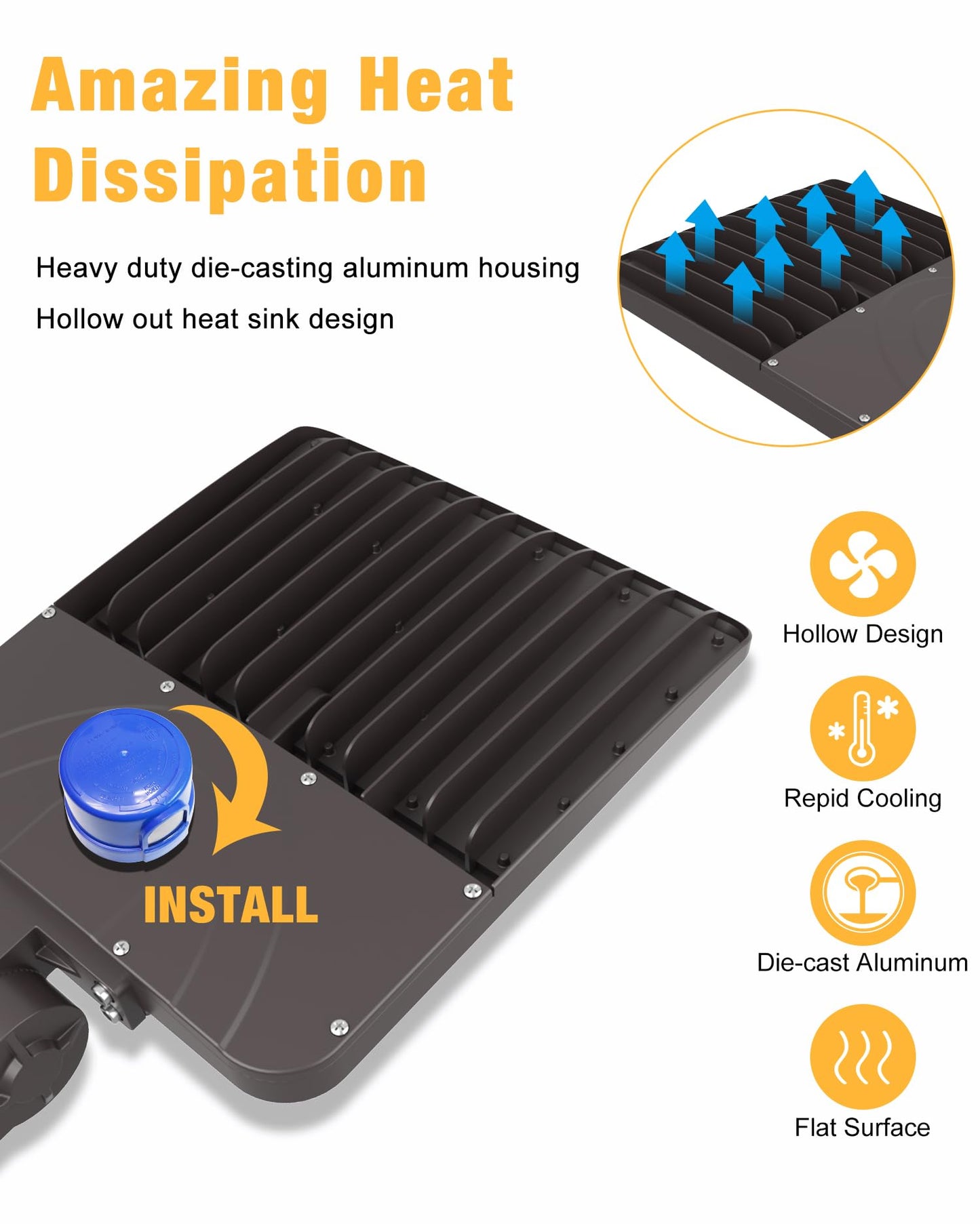 Jc-Lgl 400W Led Parking Lot Lights 2 Pack  56000Lm 5000K Daylight  Ip65 Waterproof  0-10V Dimmable  Ul & Etl Certified  Commercial Outdoor Lighting For Parking Lots  Stadiums  And Streets