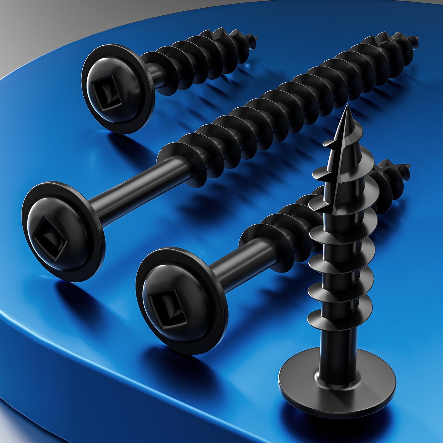 Wensilon (Black) Pocket Hole Screws # 8 * 3/4 "200pcs 1lbs Square Hole Wood Screws and Round Head Square Hole self Tapping Screws are Suitable for Wooden use.150MM,60MM Drive bit Included.