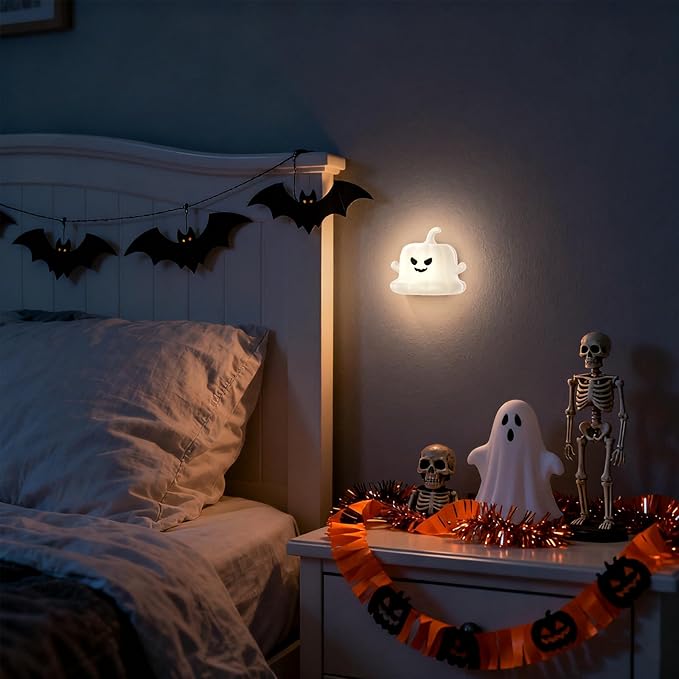 Dealswin Night Light for Kids, Halloween Pumpkin Silicone LED Light Ultra Soft Night Light with Magnetic Base, 3 Brightness Levels & Timer Nursery Night Lamp Gifts for Girls Toddler BabyRoom Decor