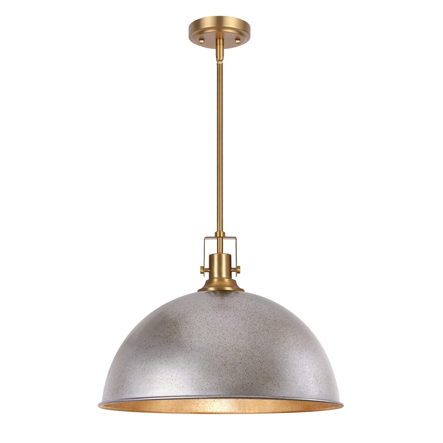 Lamqee 18 Inch Antique Silver Large Pendant Light Kitchen Island  Farmhouse Modern Dome Pendant Light Fixtures Ceiling Hanging Lighting Chandelier For Dining Room Over Table  Bar  Hallway  Entryway