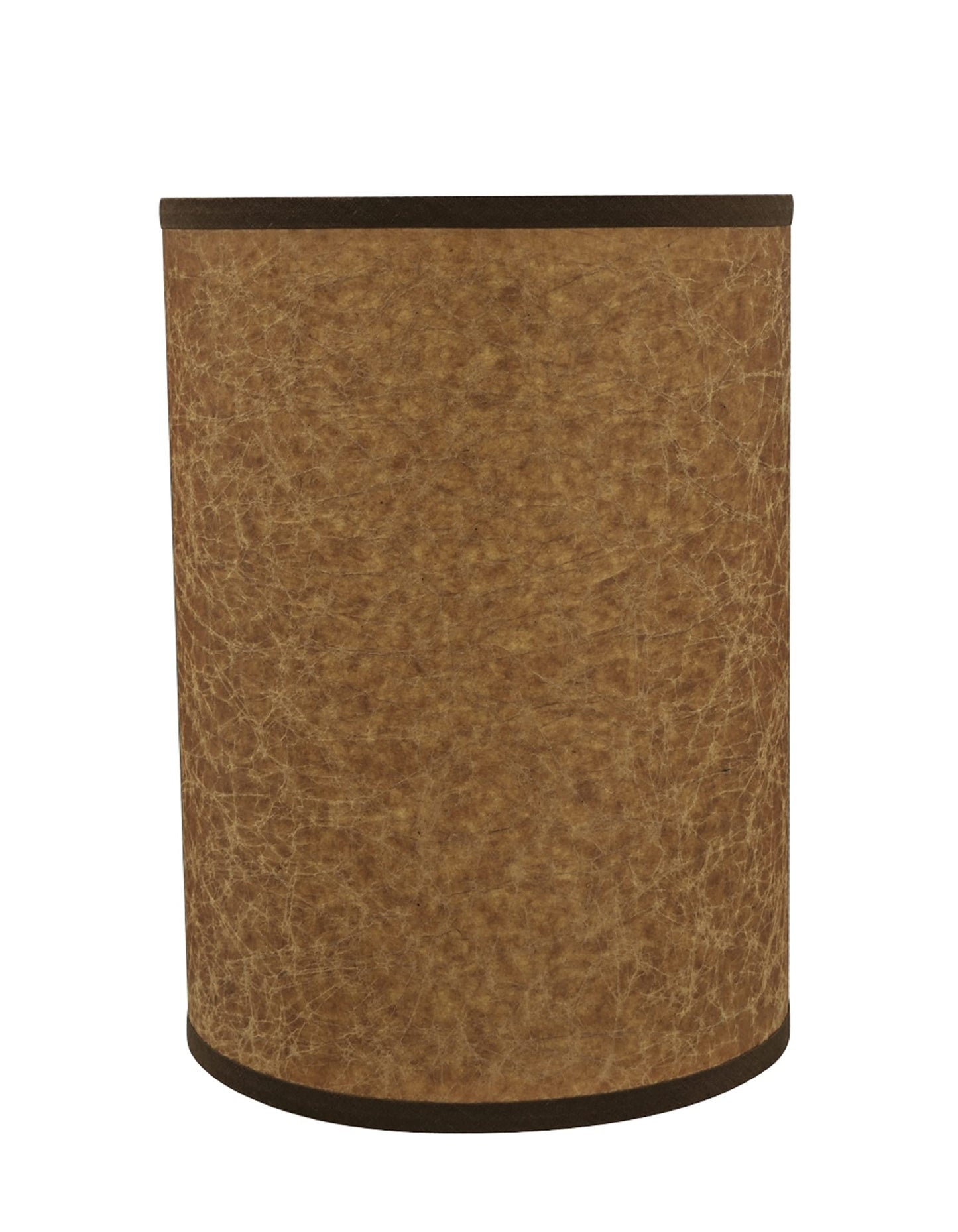 Aspen Creative Drum Lamp Shade, Butter Paper, 8in x 8in x 11in, Cinnamon Brown, Model 31258