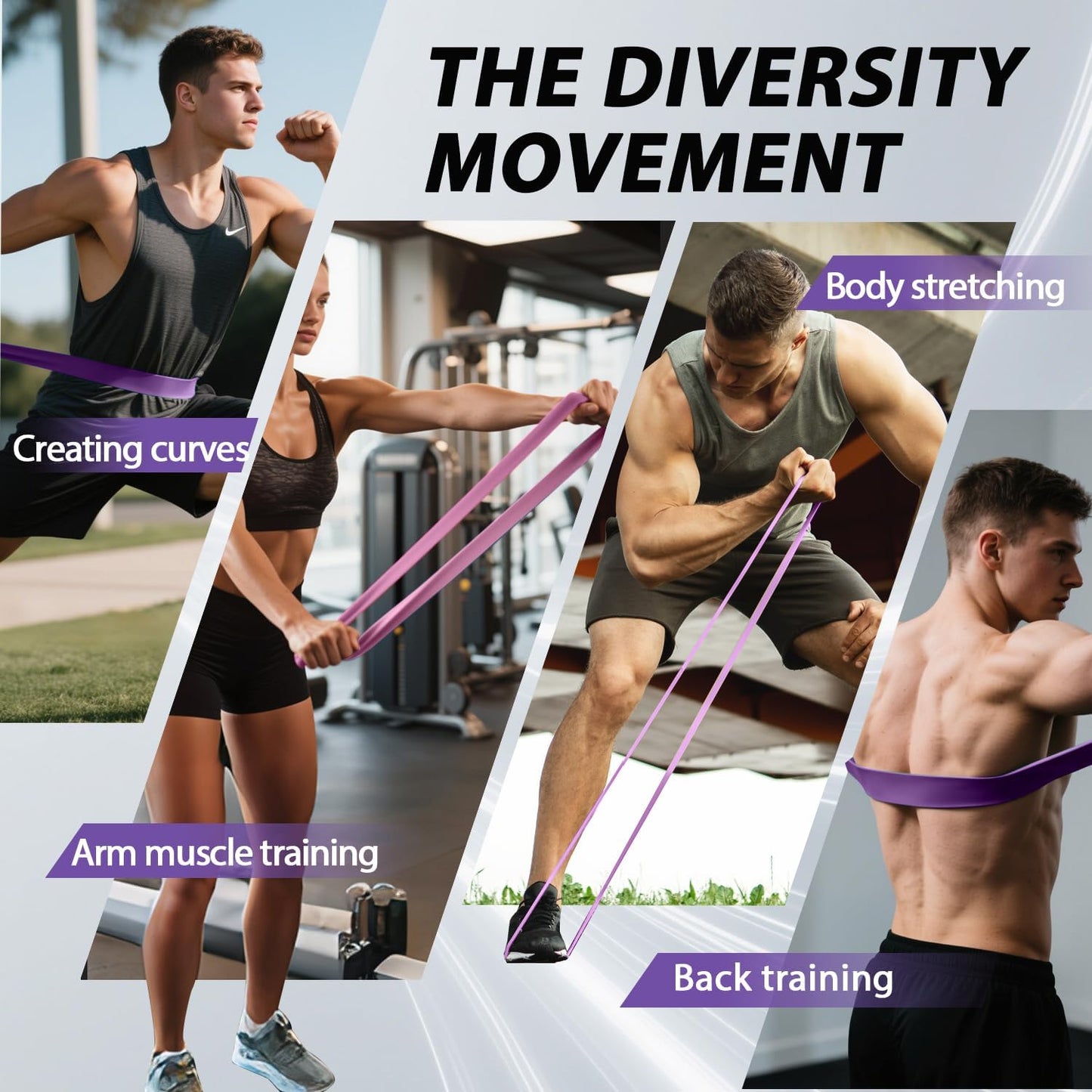 LEEKEY Resistance Bands, Exercise Bands with Handles,Pull Up Assist Bands - Band Set with Door Anchor - Bands for Working Out,Band for Men and Women Fitness Training,Home Workouts